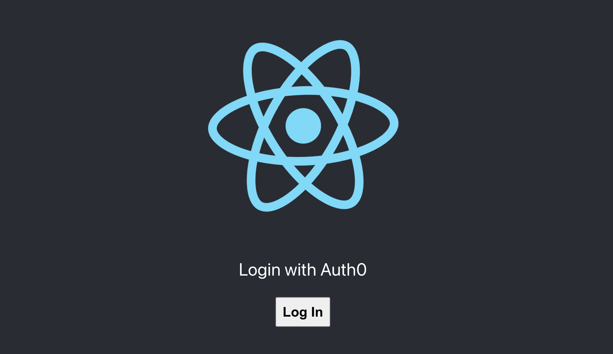 React App Auth0 Login Button